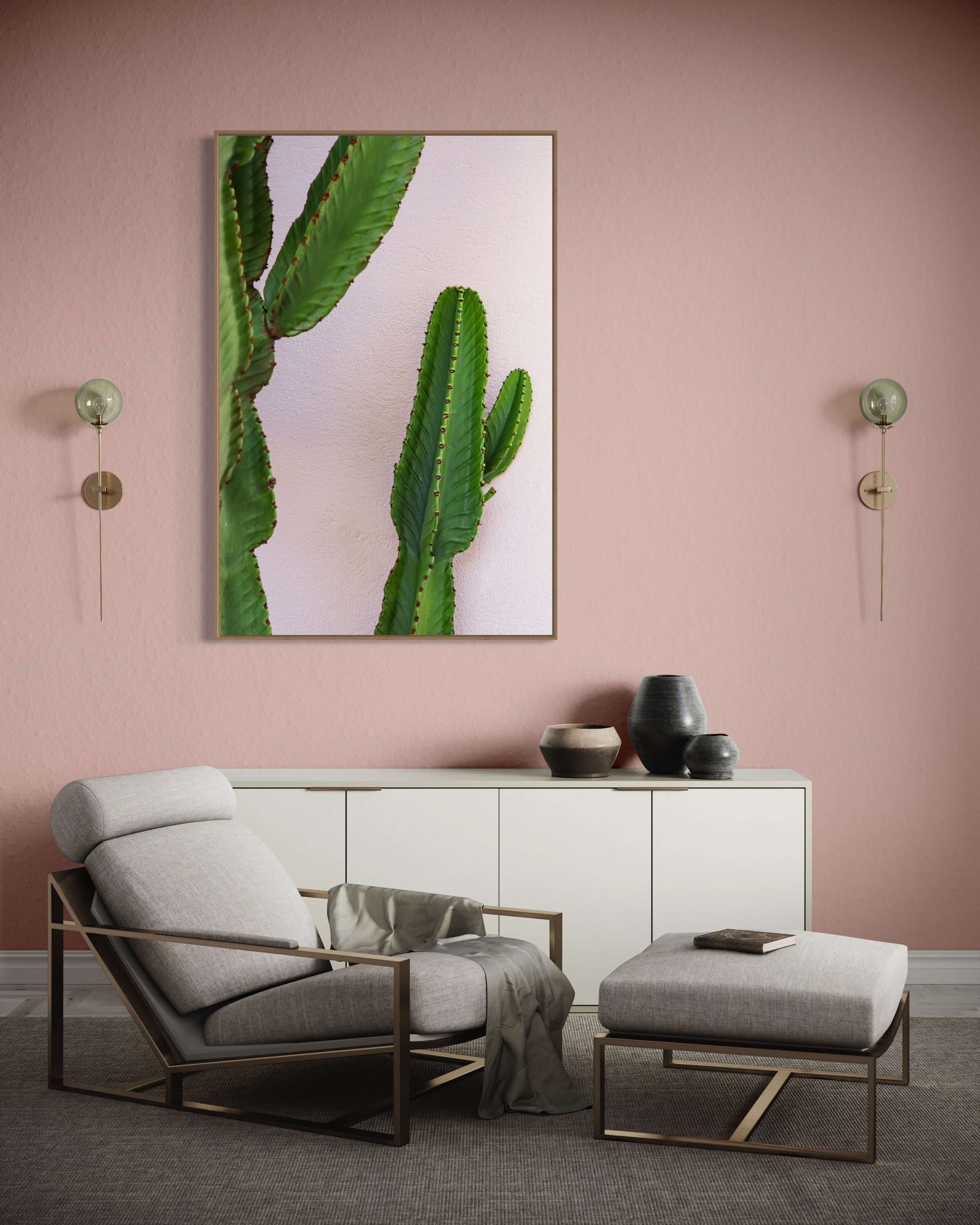 Cactus 5 Original Framed Artwork - Matt Tinney Prints